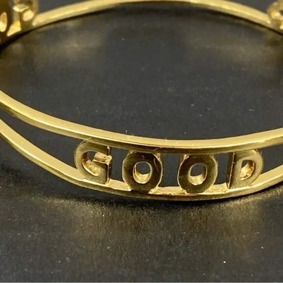 Kate Spade Bracelet As Good As Gold Bangle Size 8 Goldtone - Picture 2 of 15